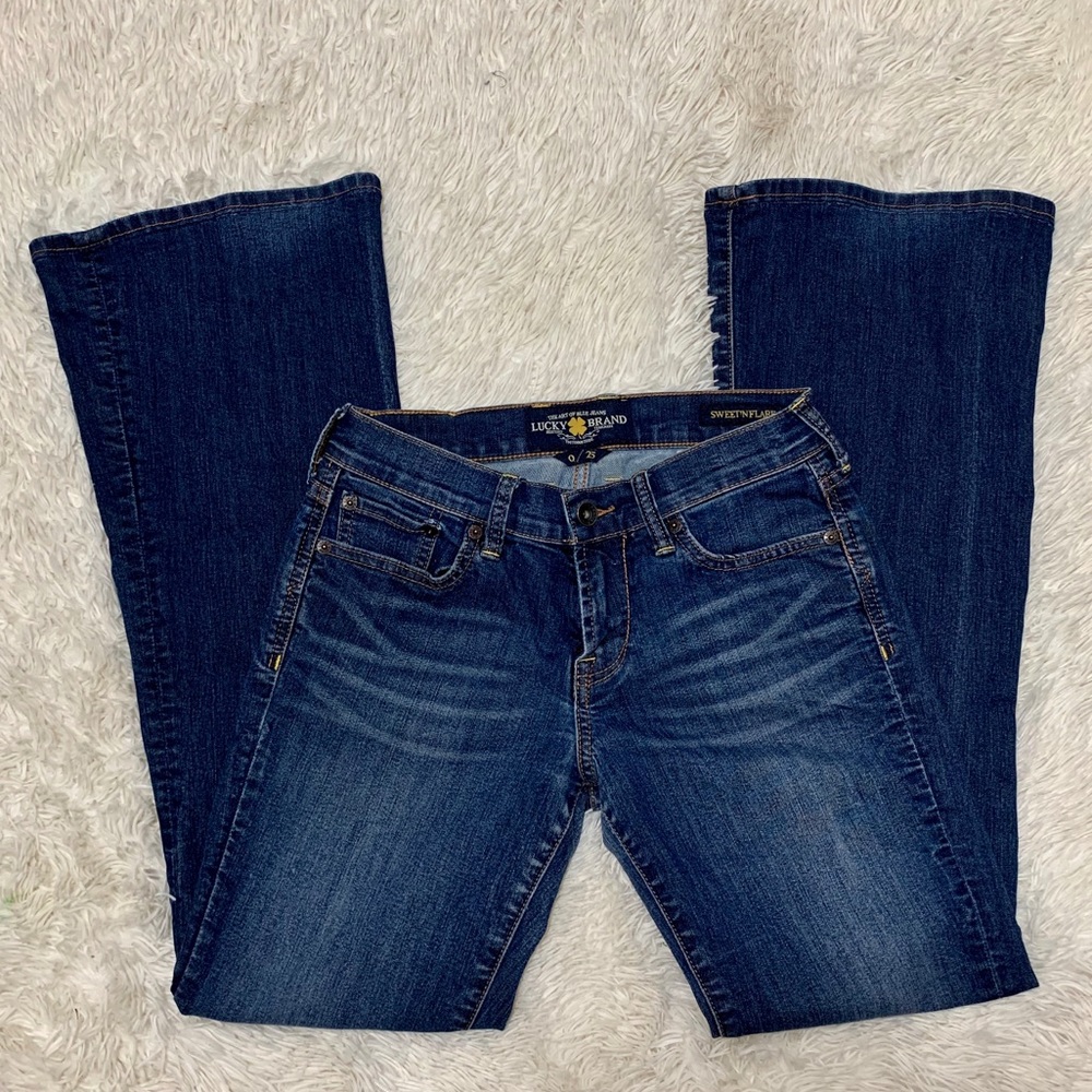 Lucky Brand Sweet N’ Flare Dark Wash Jeans 0 / 25 - Picture 2 of 11